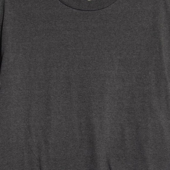 Charcoal Gray Crewneck Short Sleeve T-Shirt S Unisex Cotton Blend M - Picture 3 of 10